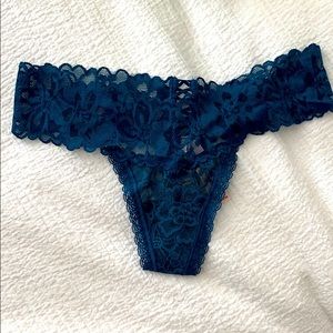 Teal lace VS thong
